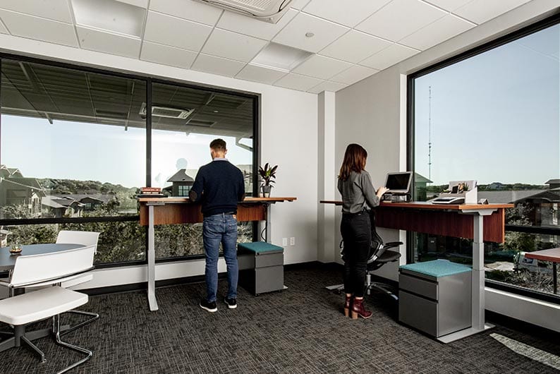 offices space with standing desks in Austin, TX